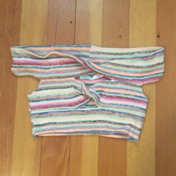 Kimchi Blue Striped Crop Top NWOT Burning Man - Picture 1 of 4